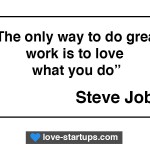 Steve Jobs - The only way to do great work is to love what you do